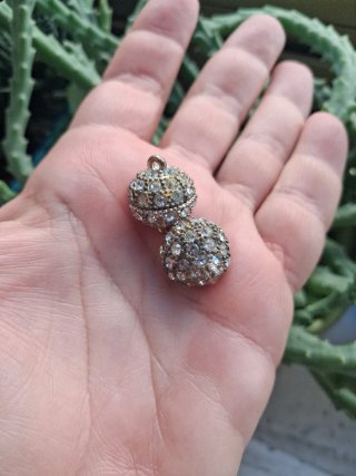 Chiusure calamita per collane con strass vintage