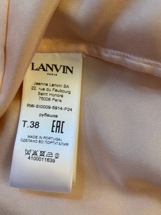 Camicia Lanvin Seta Rosa con Stampa