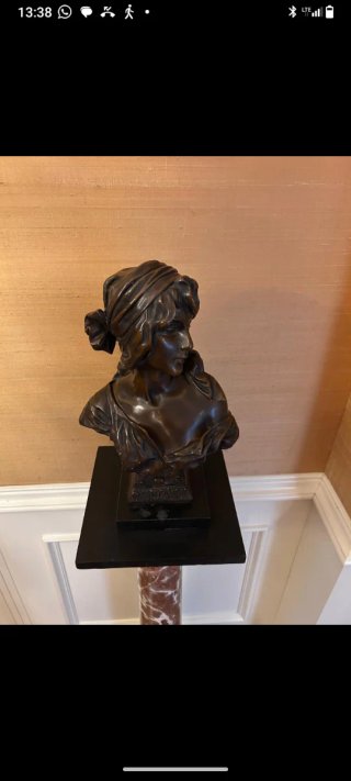 Busto Bronce Art Nouveau Cendrillon
