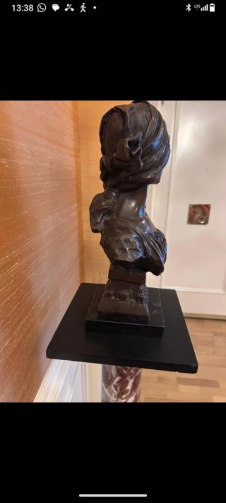 Busto Bronce Art Nouveau Cendrillon