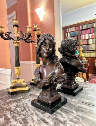 Busto Bronce Art Nouveau Cendrillon