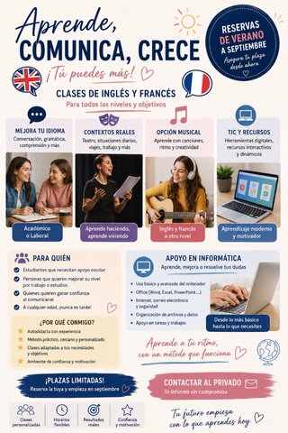 Inglés frances lengua informática