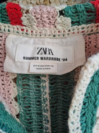 Camisa Zara Crochet Rayas