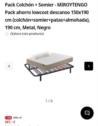 Colchón 150cm y Almohada