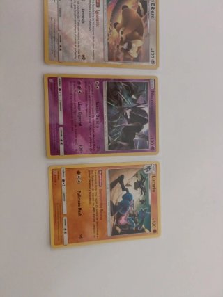 Lote 3 Cartas Pokémon: Bibarel, Necrozma, Lucario