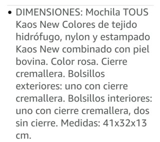 Mochila Tous Kaos New Rosa