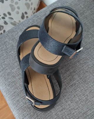 Sandalias negras mujer