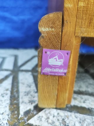 Mesitas de noche de madera maciza y mármol