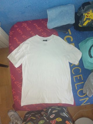 Camiseta blanca básica de H&M Loose Fit Talla XS