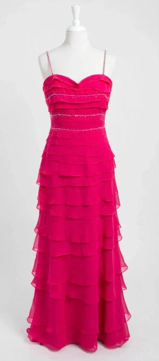 Vestido fiesta rosa talla 42 nuevo