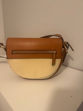 Bolso de piel y rafia Parfois