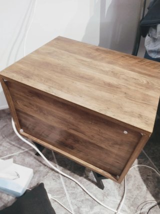 2 x Mesitas de noche moderna madera y metal