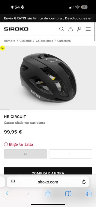 Casco Siroko HE Circuit MIPS Talla M