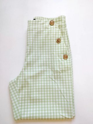 Pantalón cuadros vichy Zara verde