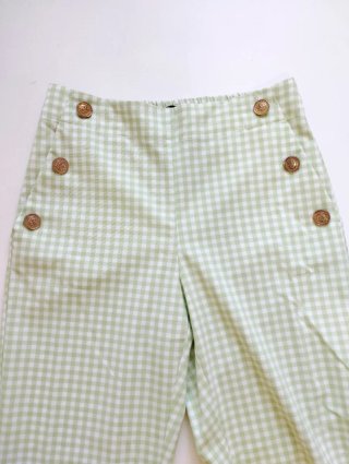 Pantalón cuadros vichy Zara verde