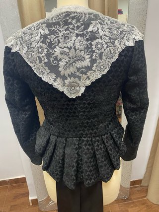 Corpiño de fallera manga larga negro