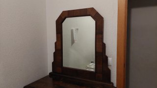 URGE Cómoda de madera oscura 3 cajones + espejo