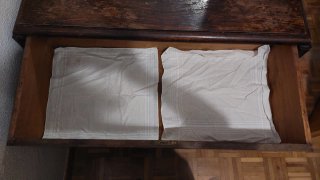 URGE Cómoda de madera oscura 3 cajones + espejo