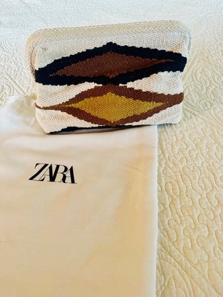 Bolso Zara tejido estampado étnico