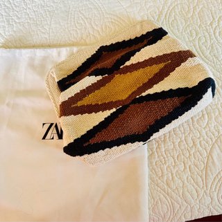 Bolso Zara tejido estampado étnico