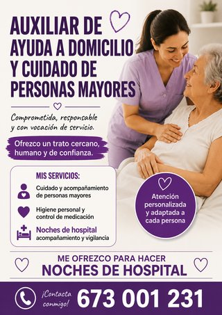 AYUDA A DOMICILIO – NOCHES DE HOSPITAL