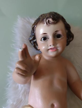 Antígüa Figura Niño Jesús de los años 60