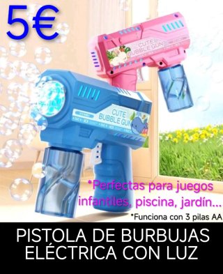 Pistola Burbujas Eléctrica con Luz