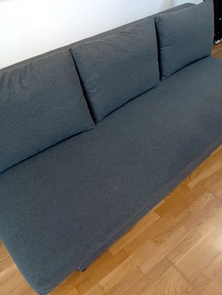 Sofá cama 3 plazas gris IKEA