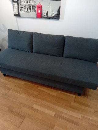 Sofá cama 3 plazas gris IKEA