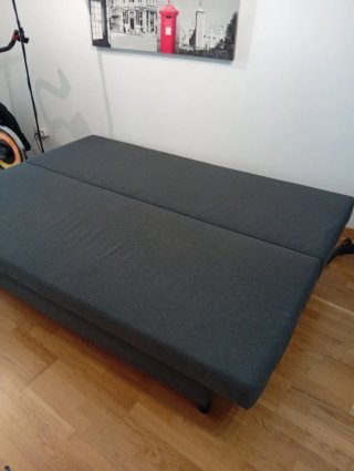 Sofá cama 3 plazas gris IKEA