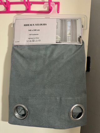 Cortinas de terciopelo gris 140x240