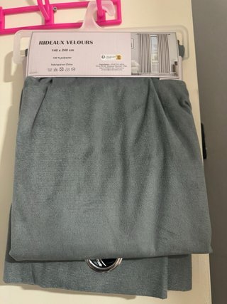 Cortinas de terciopelo gris 140x240