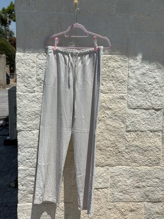 Pantalón Lino Pacific Republic Talla S Beige
