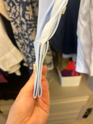 Camisa Massimo Dutti azul doble puño talla 39