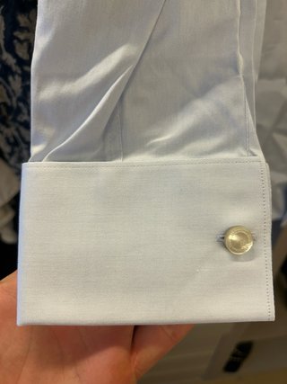 Camisa Massimo Dutti azul doble puño talla 39
