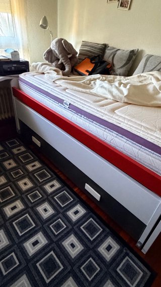 Letto a castello con materassi memory foam