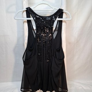 Camiseta Mango gasa espalda lentejuelas