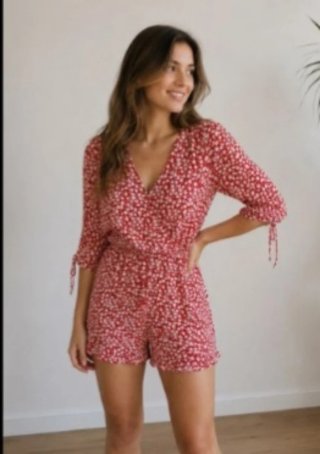 Mono corto H&M estampado floral