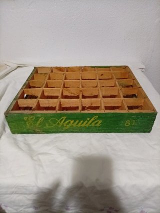 Caja Cerveza El Águila Antigua Madera