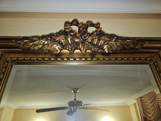 Espejo antiguo madera dorado