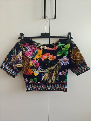 Camiseta estampada multicolor talla única
