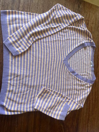 Jersey Noon rayas lila y beige