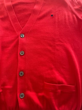 Chaqueta de punto roja para hombre