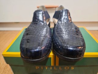 Zapatos Pitillos Mujer Azul Cocodrilo