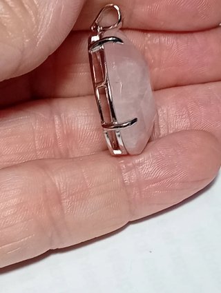 Colgante Plata Ley cuarzo rosa