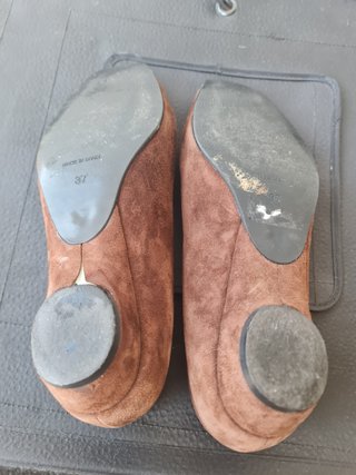 Zapatos Laura Amat ante marrones talla 37