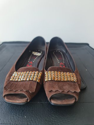 Zapatos Laura Amat Ante Marrón Talla 37
