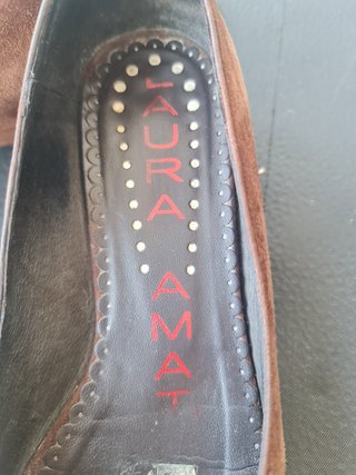 Zapatos Laura Amat Ante Marrón Talla 37