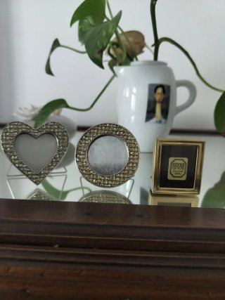 Portafoto rotondo con strass