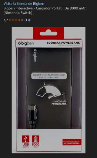 Powerbank Bigben 8000mAh USB tipo-C